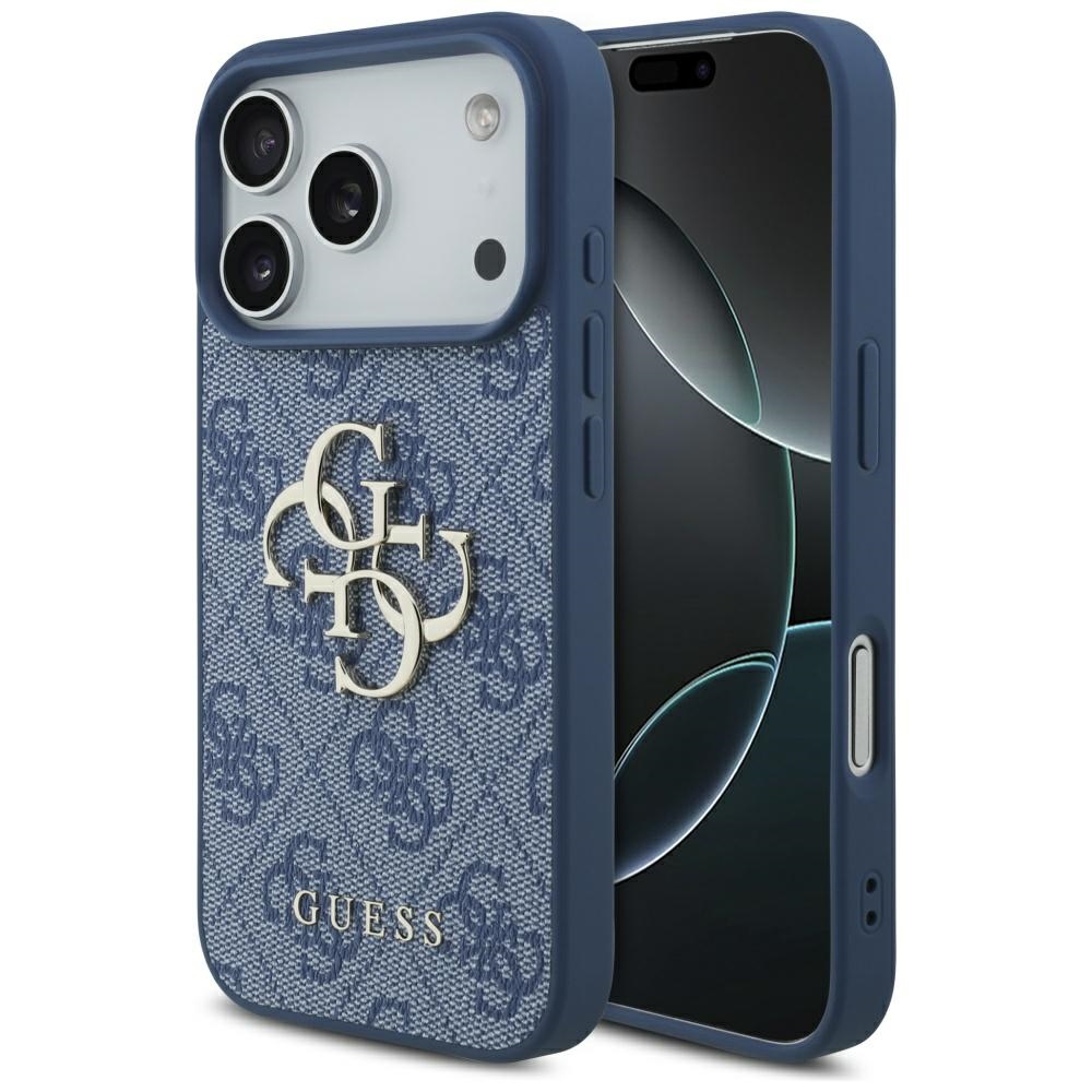 Калъф за iPhone 17 Pro Max - Guess Hardcase 4G Big Logo (GUHCP17X4GMGMGBL) - Син