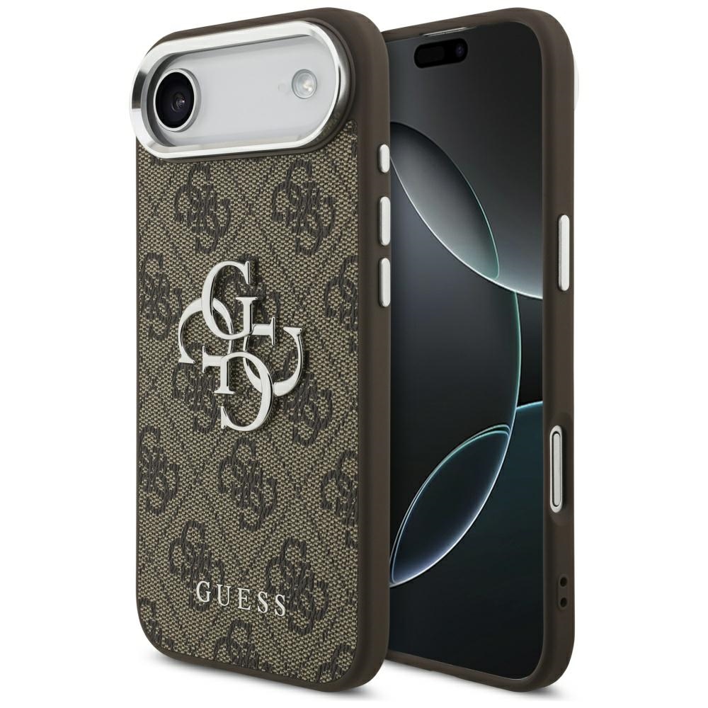 Калъф за iPhone 17 Air - Guess Hardcase Big 4G Classic Logo Classic Logo (GUHCP17MP4G4G4SMCW) - Кафяв