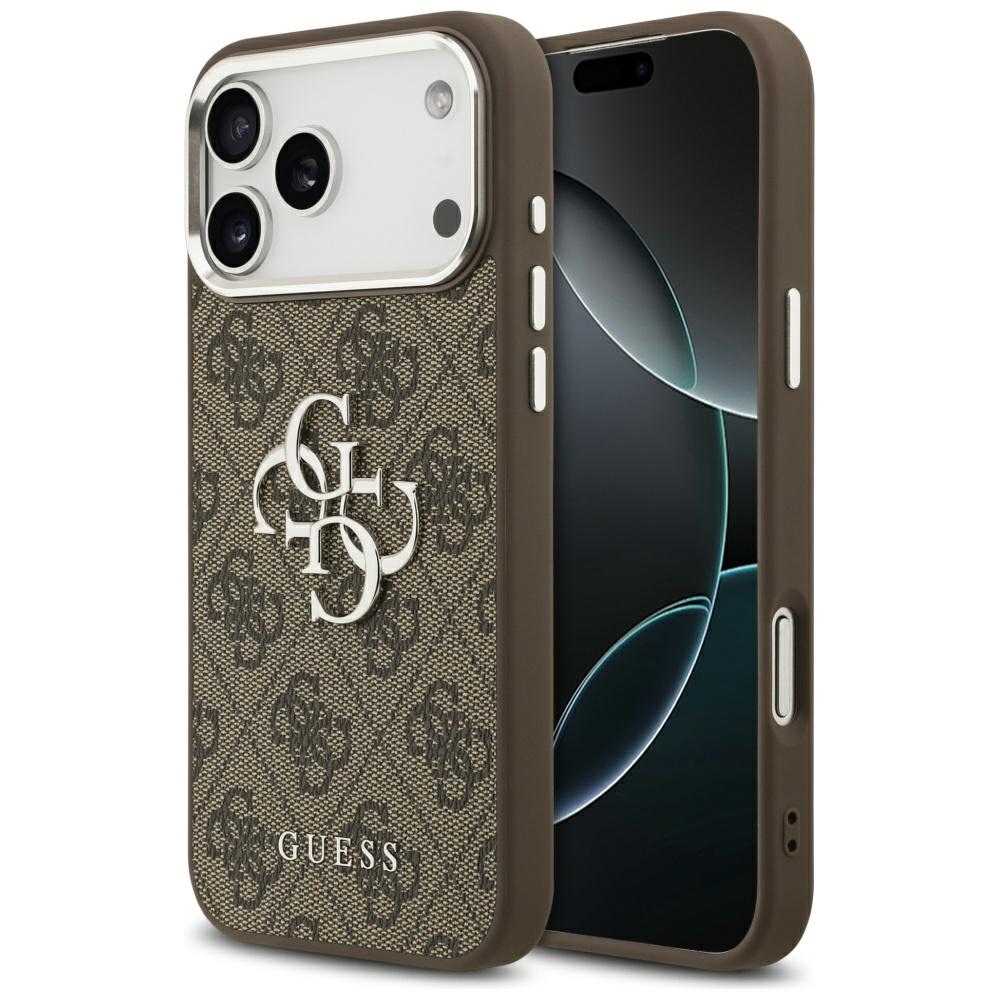 Калъф за iPhone 17 Pro Max - Guess Hardcase Big 4G Classic Logo Classic Logo (GUHCP17XP4G4SMCW) - Кафяв