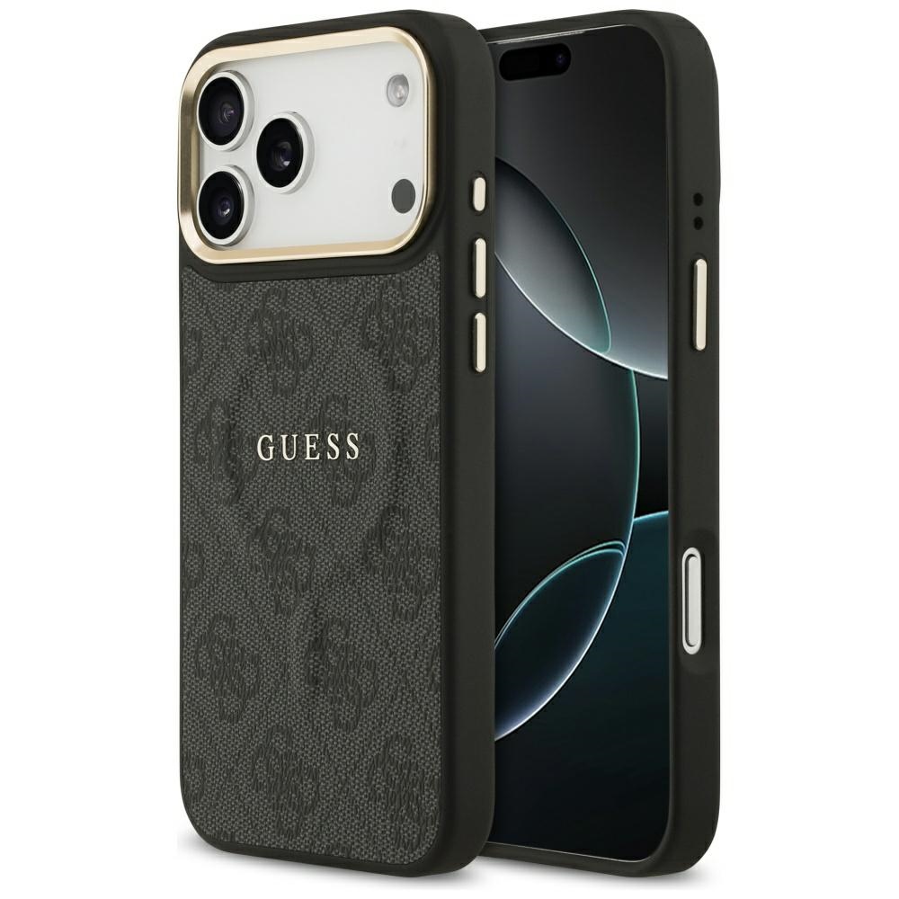 Калъф за iPhone 17 Pro Max - Guess Hardcase 4G Classic MagSafe (GUHMP17XP4MSEGCK) - Черен