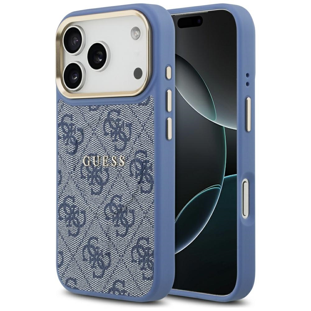Калъф за iPhone 17 Pro - Guess Hardcase 4G Classic MagSafe (GUHMP17LP4MSEGCB) - Син