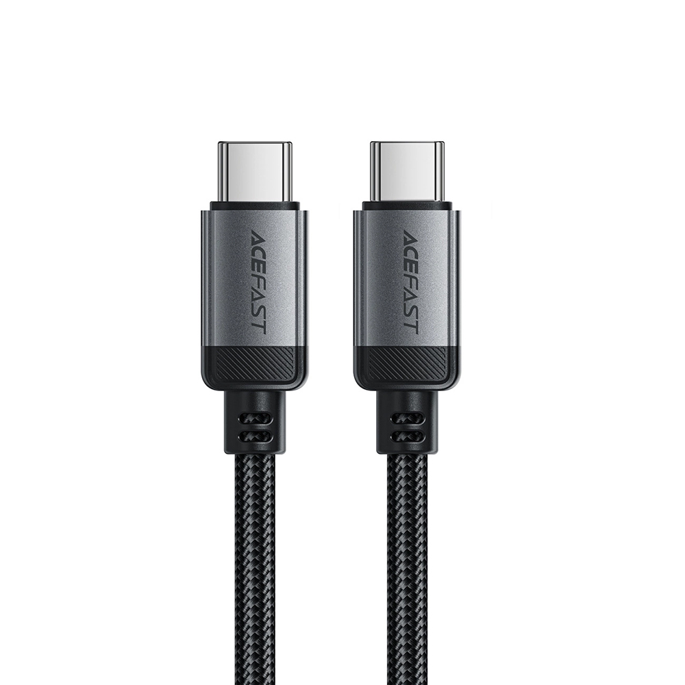 Кабел за зареждане Type-C към Type-C, 60W, 3A, бързо зареждане, 1,2 м - Acefast (C20-03) - Черен