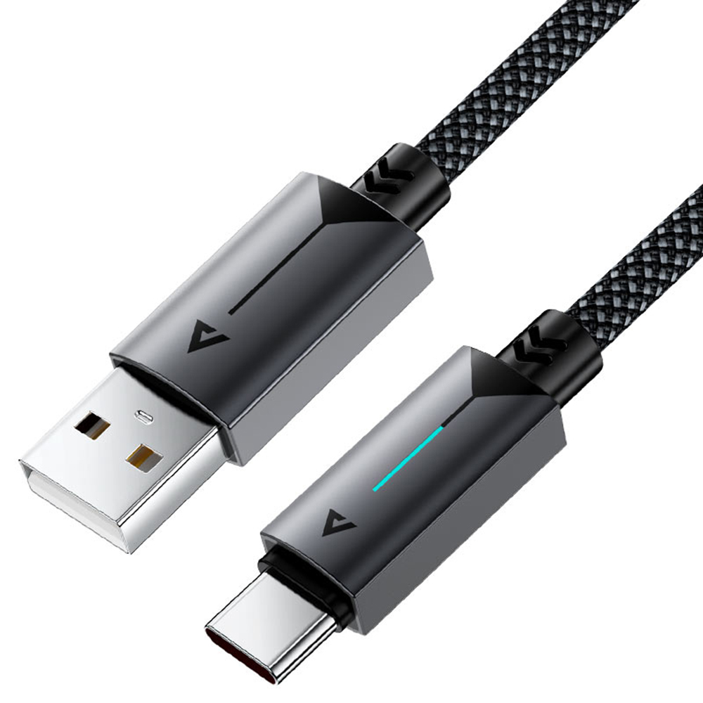 USB към Type-C кабел за зареждане, 3A, бързо зареждане, 1,2 м - Acefast (C19-04) - Черен