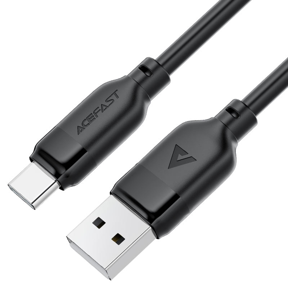 USB към Type-C кабел за зареждане, 3A, бързо зареждане, 1,2 м - Acefast (C16-04) - Черен