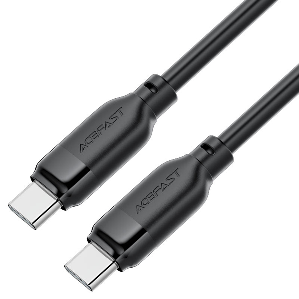 Кабел за зареждане Type-C към Type-C, 60 W, 3 A, бързо зареждане, 1,2 м - Acefast (C16-03) - Черен