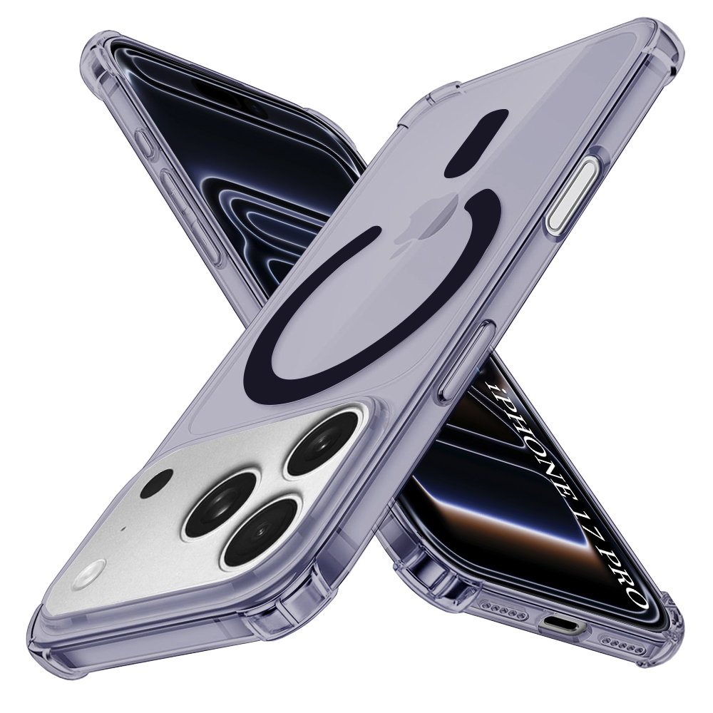 Калъф за iPhone 17 Pro - Techsuit Shockproof Прозрачен Silicone MagSafe - Smoke Черен