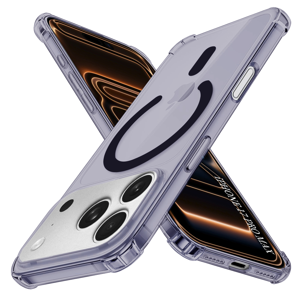 Калъф за iPhone 17 Pro Max - Techsuit Shockproof Прозрачен Silicone MagSafe - Smoke Черен