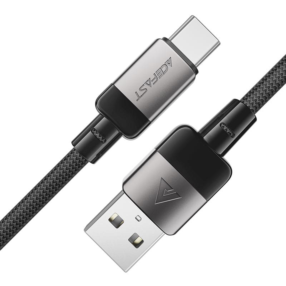 Кабел за данни USB към Type-C, 3A, бързо зареждане, 1,2 м - Acefast (C9-04) - Черен