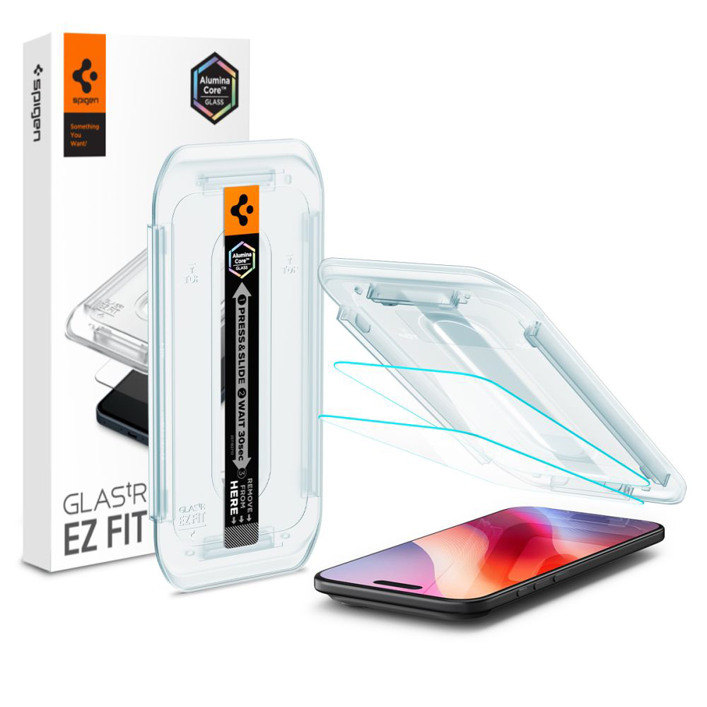 Калъф за iPhone 17 Air (комплект от 2) - Spigen Glas.tR EZ FIT (AGL09861) - Прозрачен