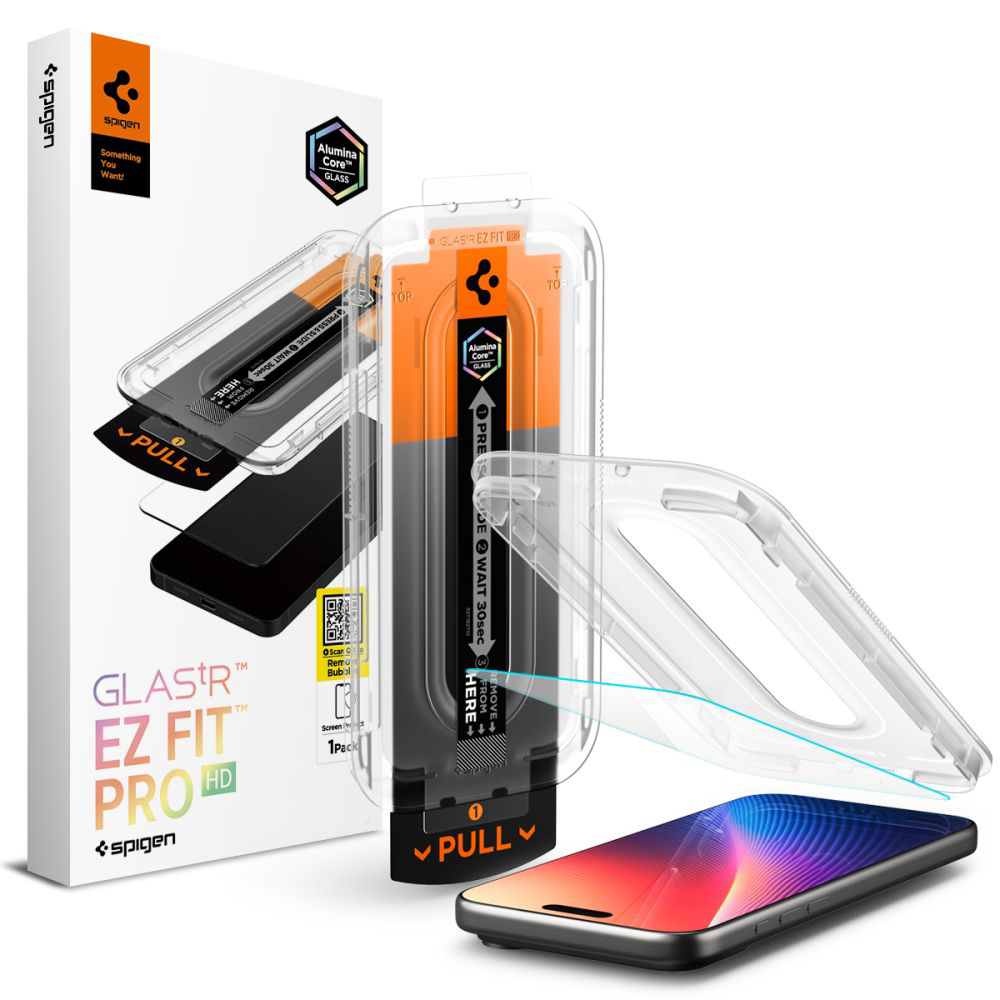 Калъф за iPhone 16 Pro / iPhone 17 / iPhone 17 Pro - Spigen Glas.tR EZ FIT Pro HD (AGL10097) - Прозрачен