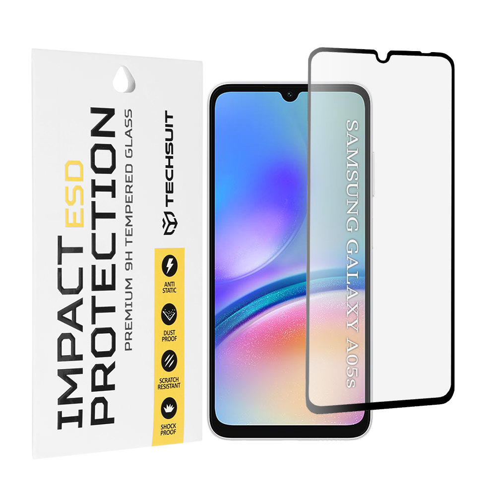 Капак за Samsung Galaxy A05s - Techsuit ESD Glass - Черен