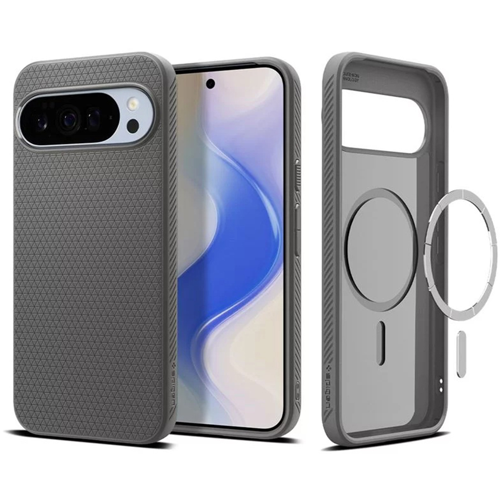Калъф за Google Pixel 10 Pro XL - Spigen Liquid Air MagSafe (ACS09720) - мраморно сив