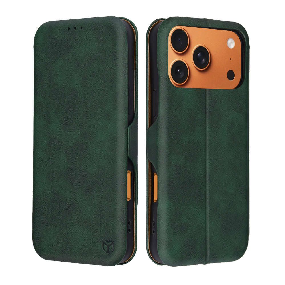 Калъф за iPhone 17 Pro Max - Techsuit Safe Wallet Plus - Зелен