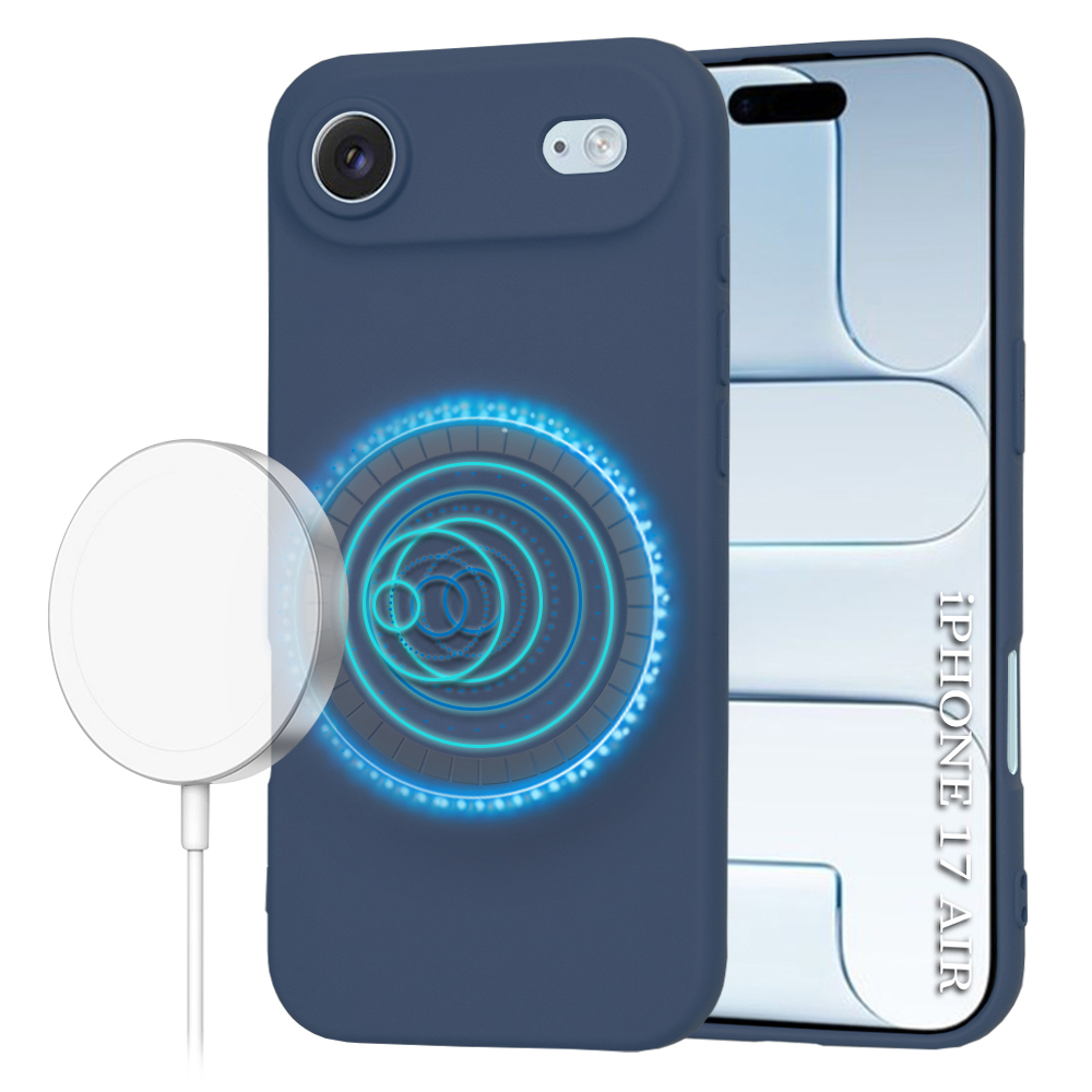 Калъф за iPhone 17 Air - Techsuit SoftFlex MagSafe - Тъмносин Син
