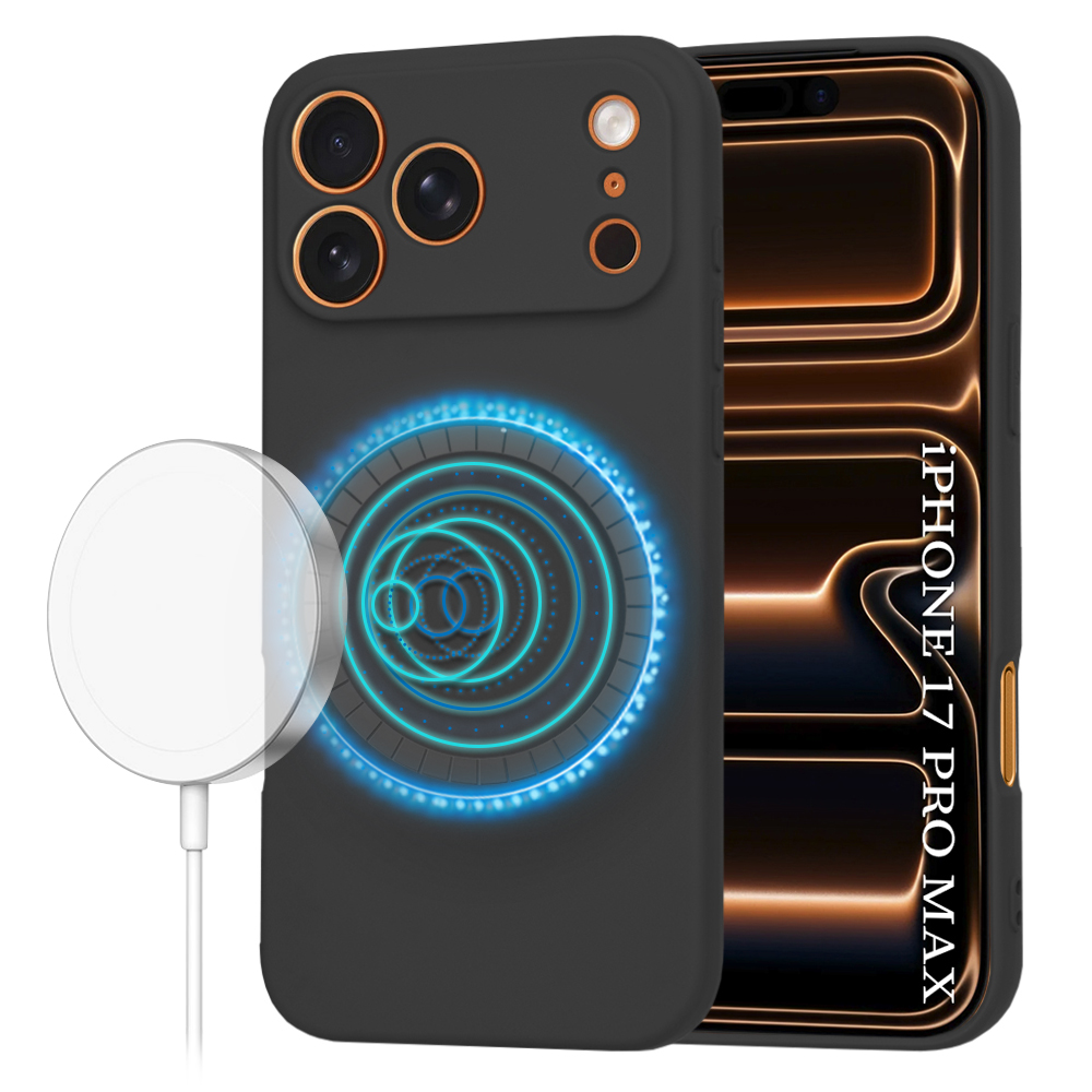 Калъф за iPhone 17 Pro Max - Techsuit SoftFlex MagSafe - Черен