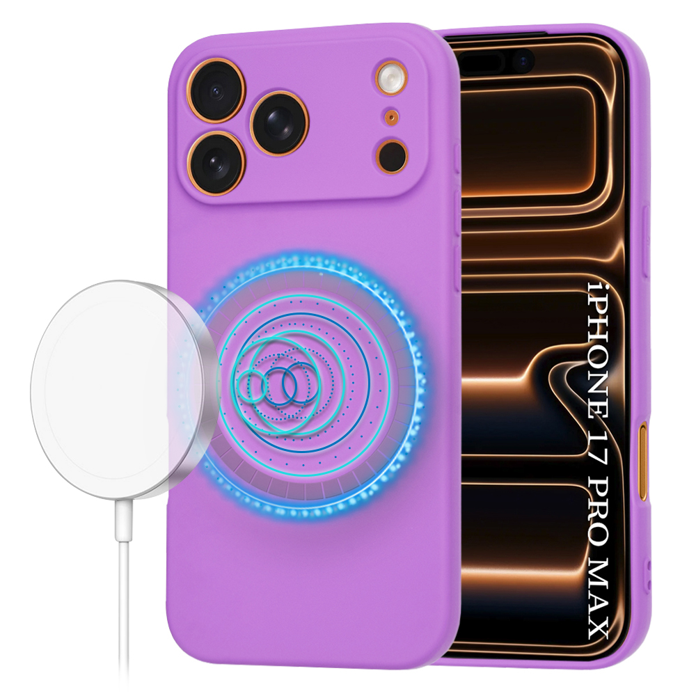 Калъф за iPhone 17 Pro Max - Techsuit SoftFlex MagSafe - Лилав
