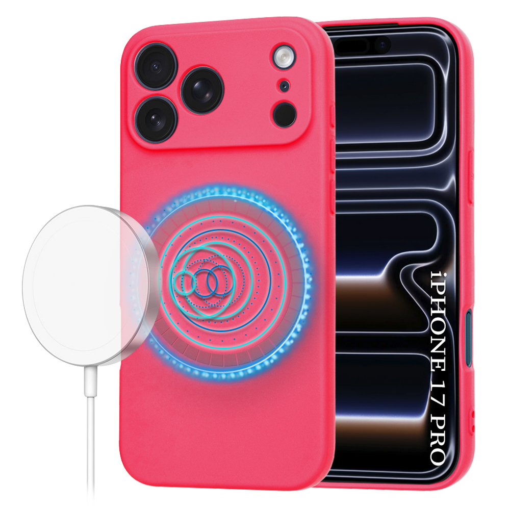Калъф за iPhone 17 Pro - Techsuit SoftFlex MagSafe - Hot Розов