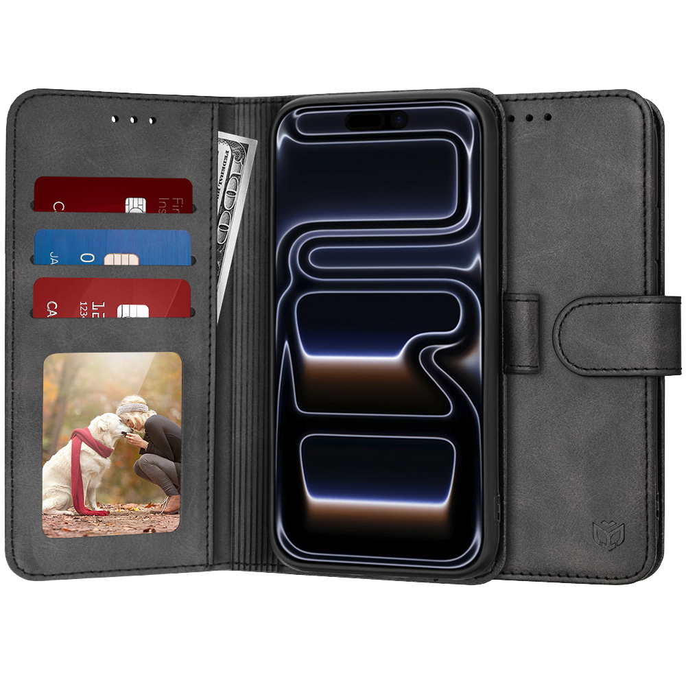 Калъф за iPhone 17 Pro - Techsuit Diary Book - Черен