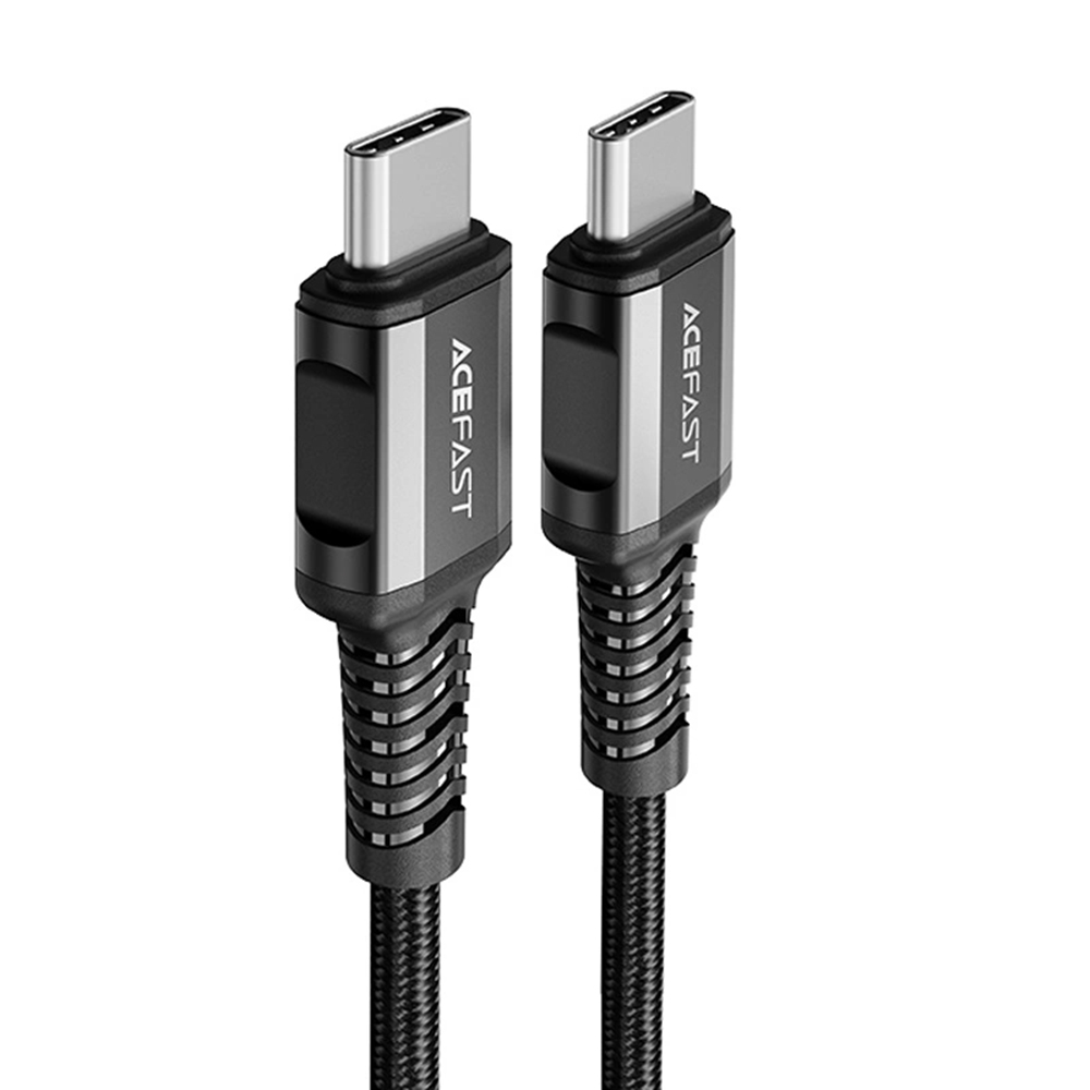 Захранващ кабел Type-C към Type-C, 60 W, 20 V/3 A, бързо зареждане, 1,2 m - Acefast (C1-03) - Черен