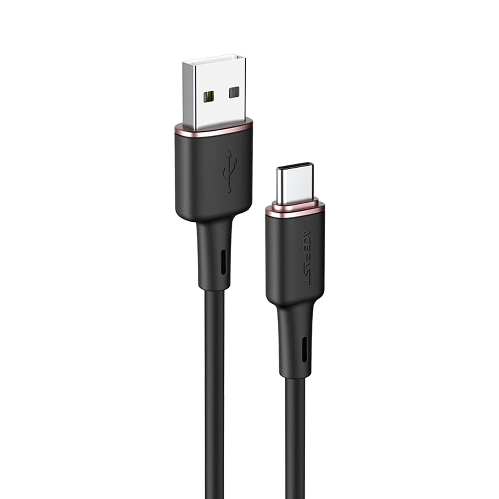 Захранващ кабел USB към Type-C, 3A, бързо зареждане, 1,2 м - Acefast (C2-04) - Черен