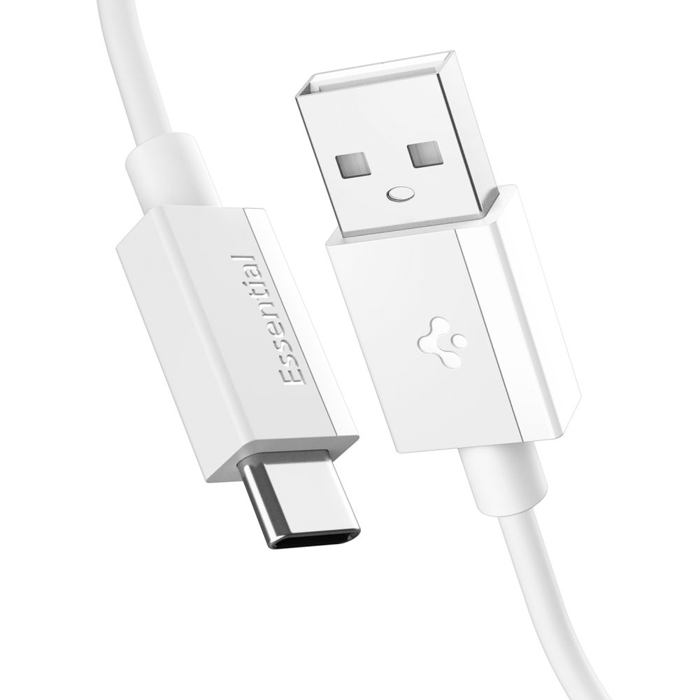 USB захранващ кабел, Type-C, 60W, 480Mbps, 1m - Spigen Essential EB6010AC (ACA08715) - Бял