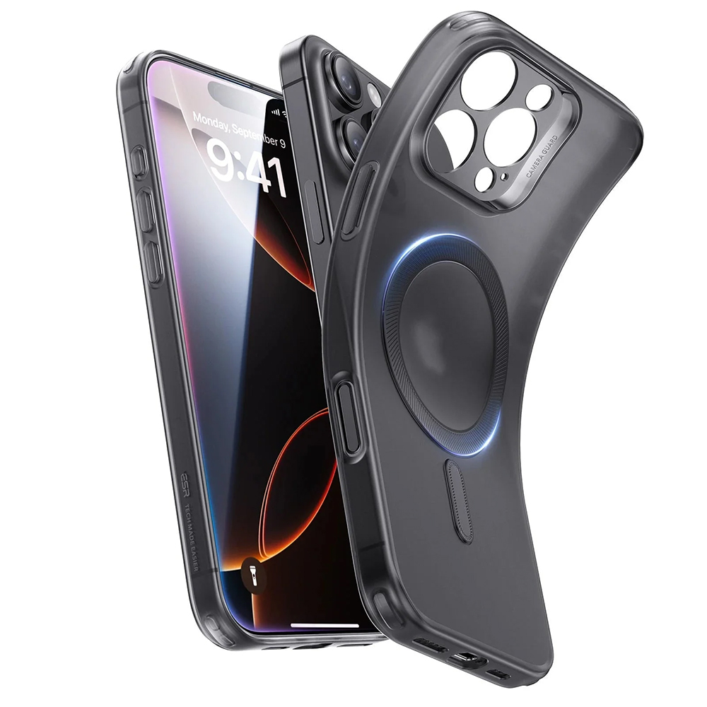 Калъф за iPhone 16 Pro Max - ESR Zero HaloLock - Frosted Черен