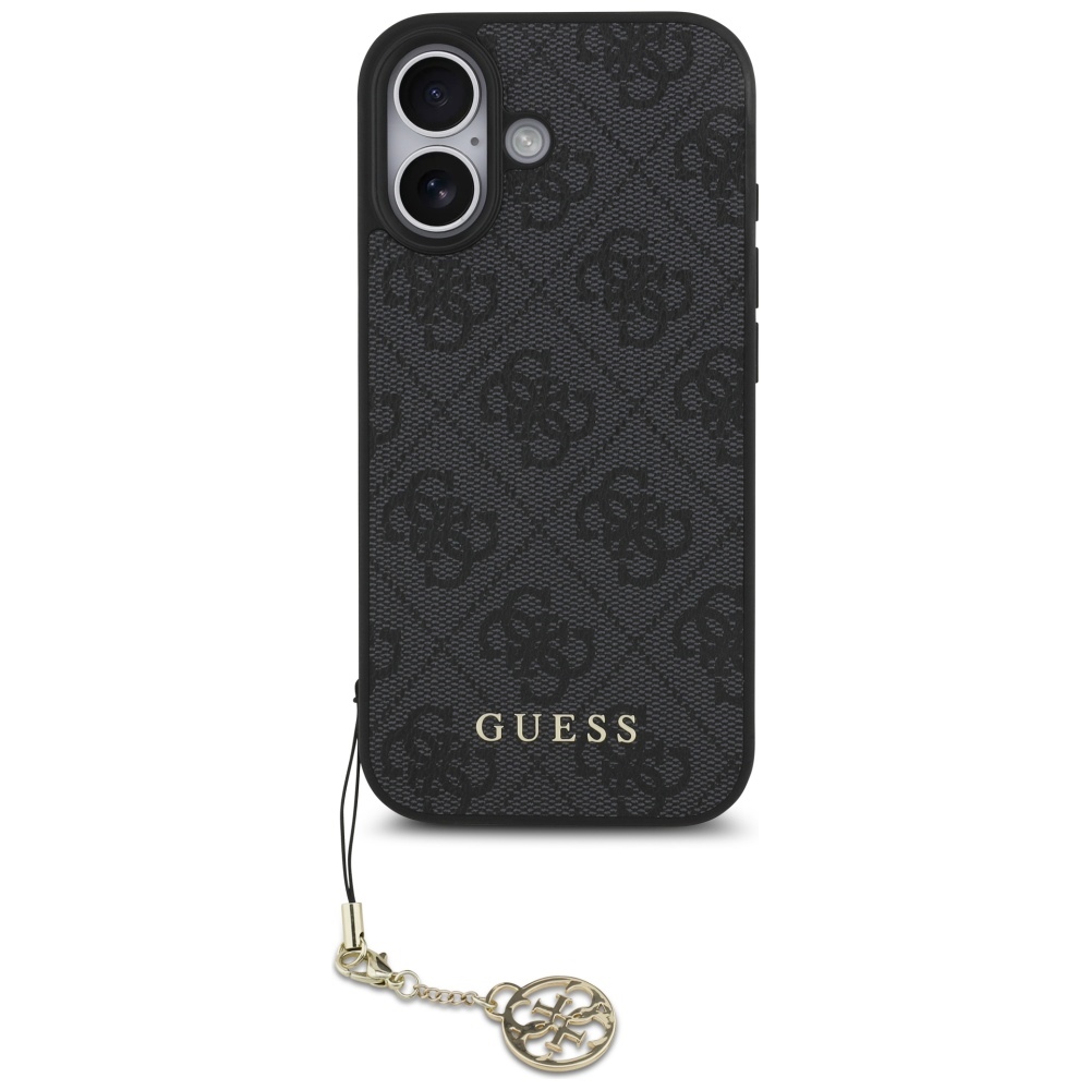 Калъф за iPhone 17 - Guess Hardcase 4G Charm Cradle MagSafe (GUHMP17SGF4GCK) - Черен