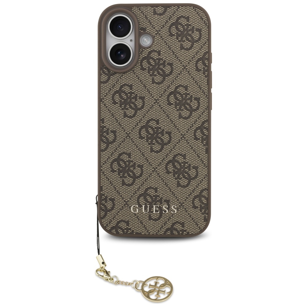 Калъф за iPhone 17 - Guess Hardcase 4G Charm Cradle MagSafe (GUHMP17SGF4GCW) - Кафяв