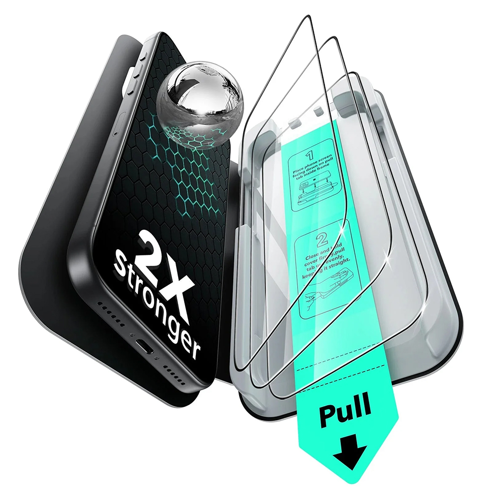 Калъф за iPhone 17 Air (комплект от 3) - ESR Tempered Glass UltraFit - Черен