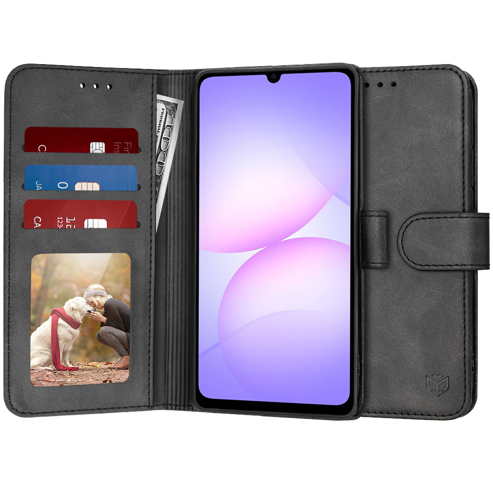 Калъф за Samsung Galaxy A07 4G - Techsuit Diary Book - Черен