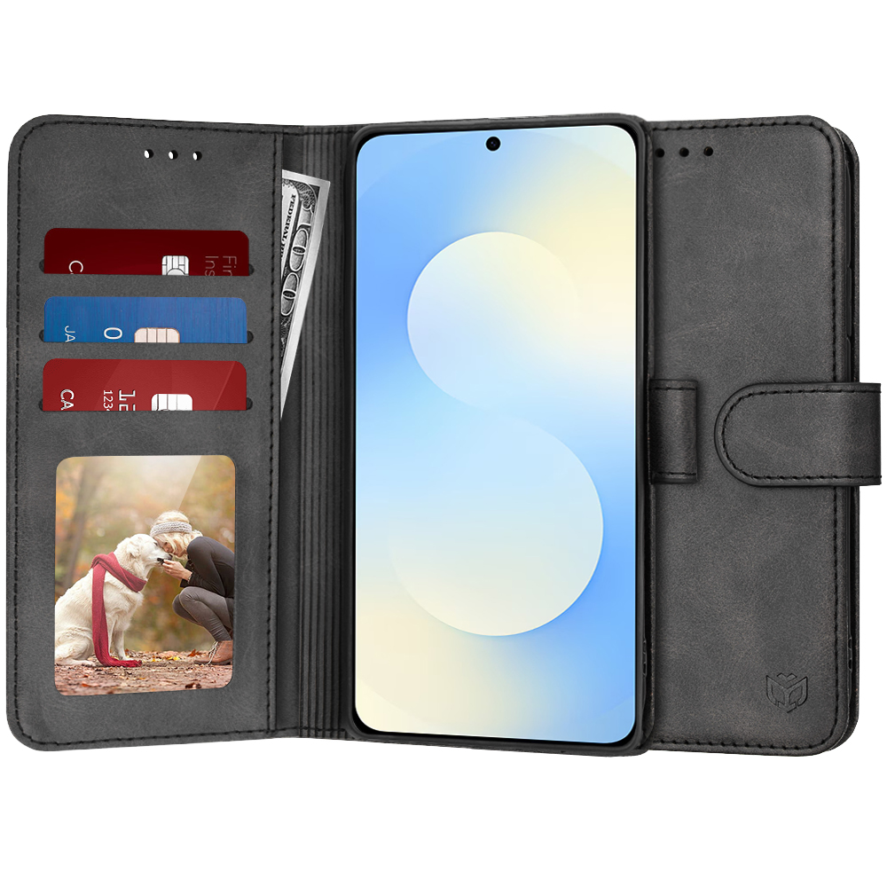Калъф за Samsung Galaxy S25 FE - Techsuit Diary Book - Черен