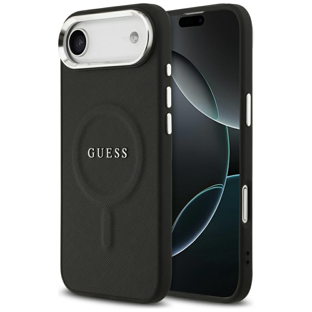 Калъф за iPhone 17 Air - Guess Hardcase Classic Logo MagSafe (GUHMP17MPSAREGSK) - Черен
