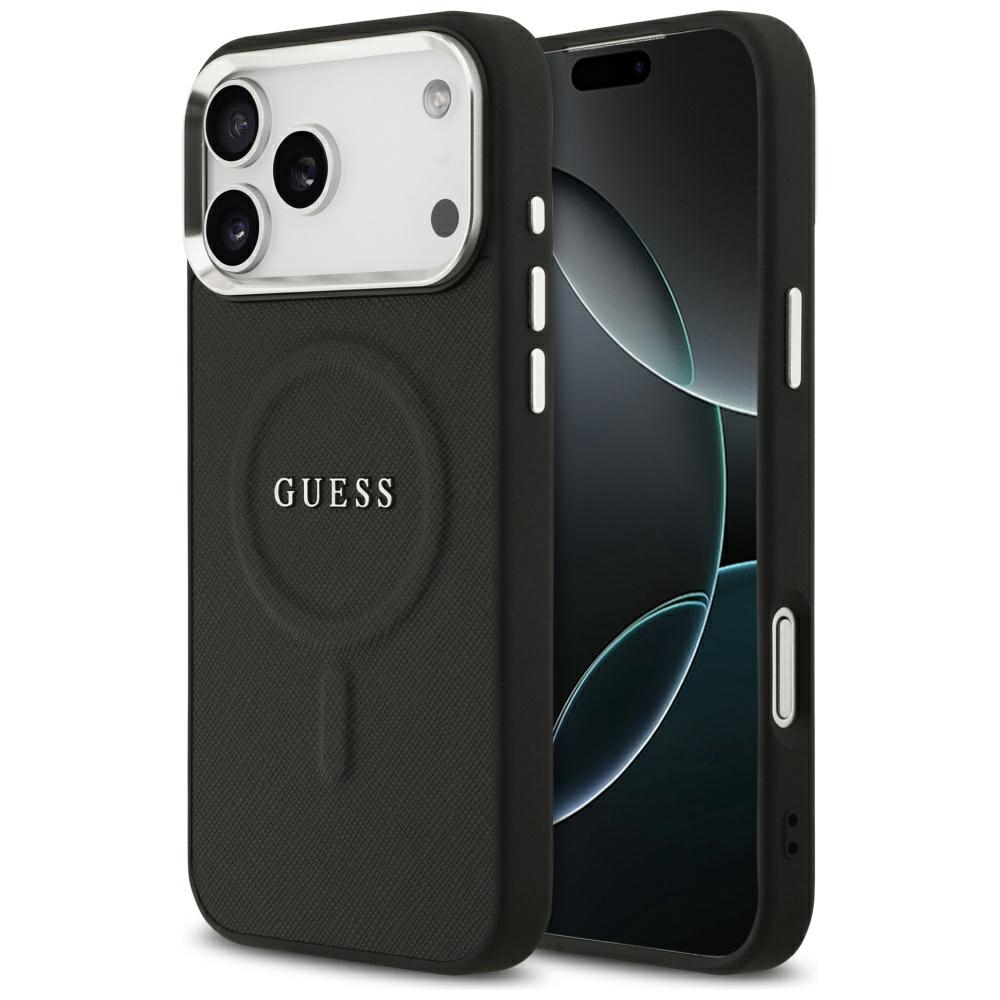 Калъф за iPhone 17 Pro Max - Guess Hardcase Classic Logo MagSafe (GUHMP17XPSAREGSK) - Черен