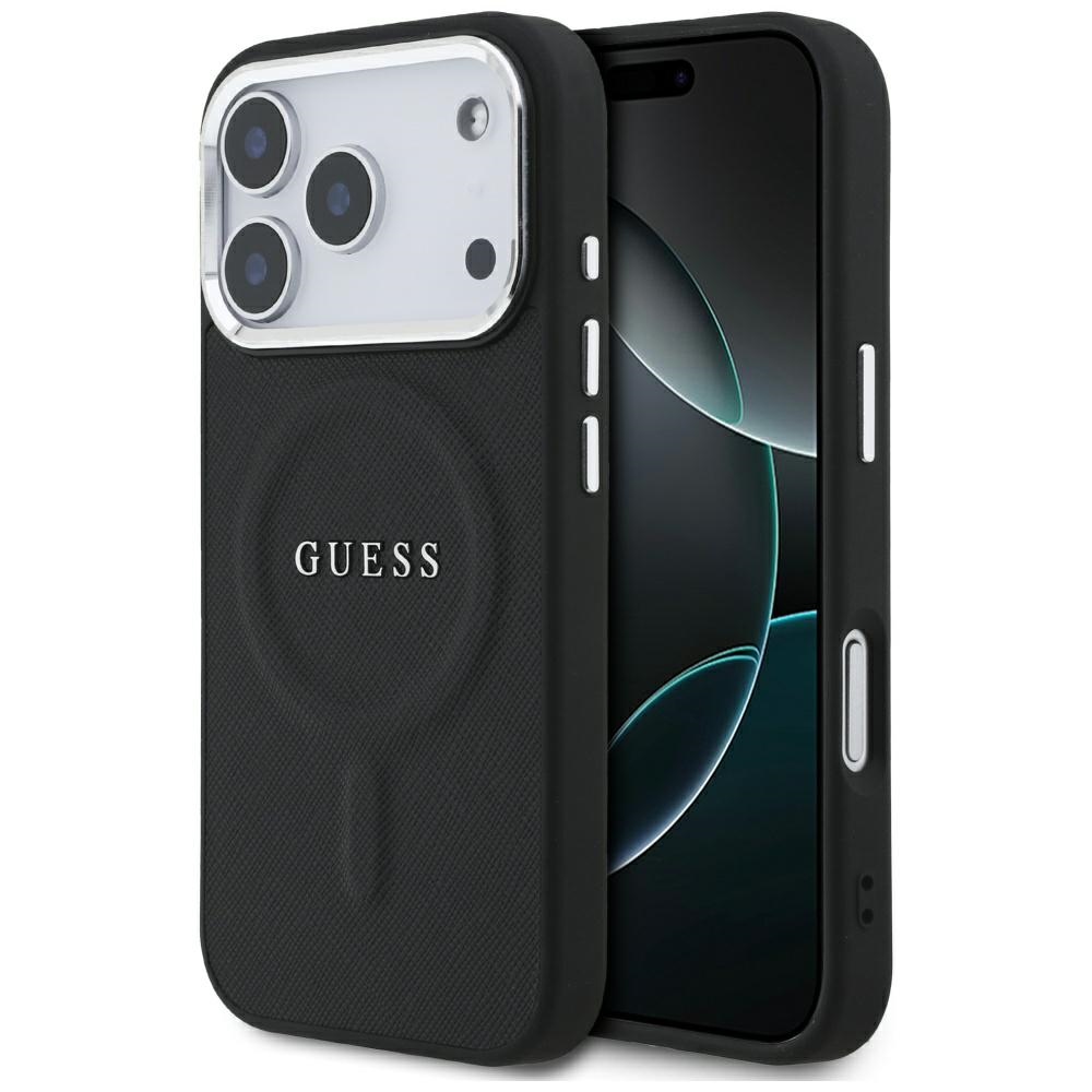 Калъф за iPhone 17 Pro - Guess Hardcase Classic Logo MagSafe (GUHMP17LPSAREGSK) - Черен