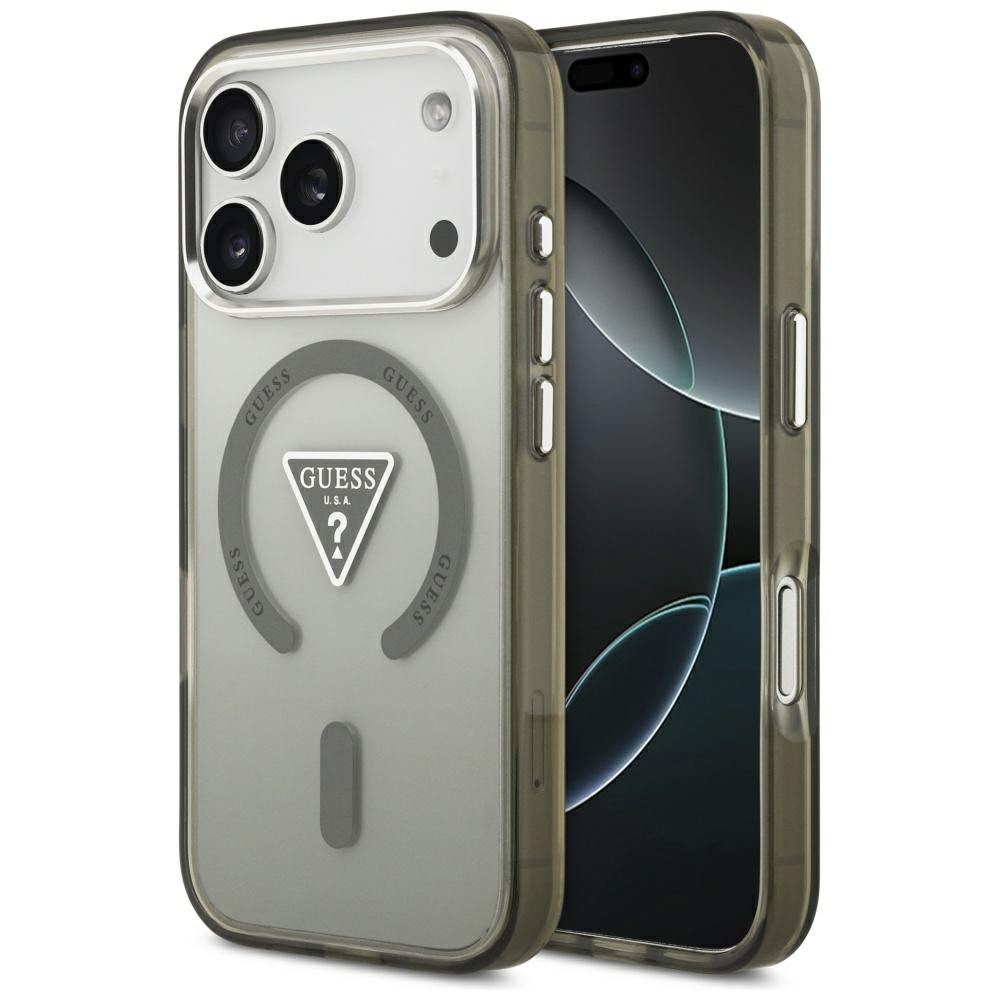 Калъф за iPhone 17 Pro - Guess IML Gradient Triangle Logo MagSafe (GUHMP17LHGTMLCGA) - Каки