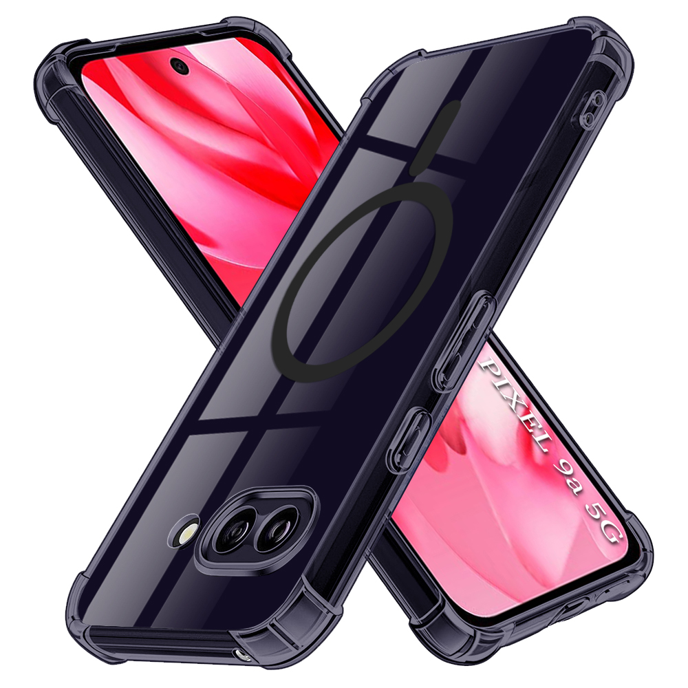 Калъф за Google Pixel 9a - Techsuit Shockproof Прозрачен Silicone MagSafe - Smoke Черен