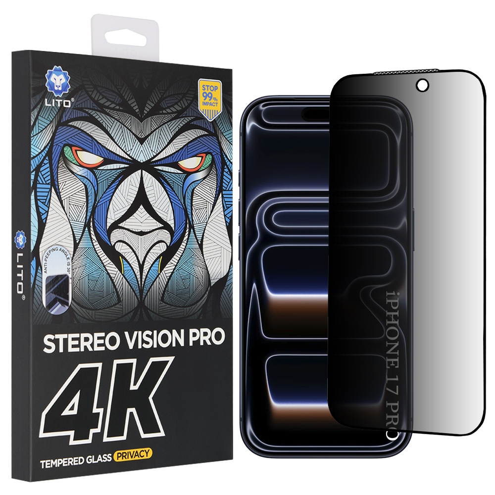 Калъф за iPhone 17 Pro - Lito D+ Max 4K Privacy - Черен