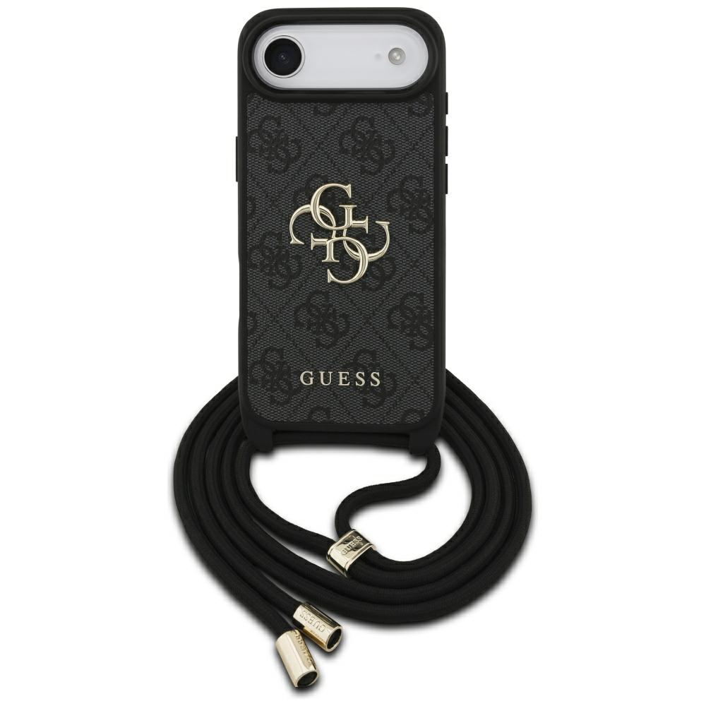 Калъф за iPhone 17 Air - Guess Crossbody Cord 4G Big Logo (GUHCP17MP4GMGCRK) - Черен