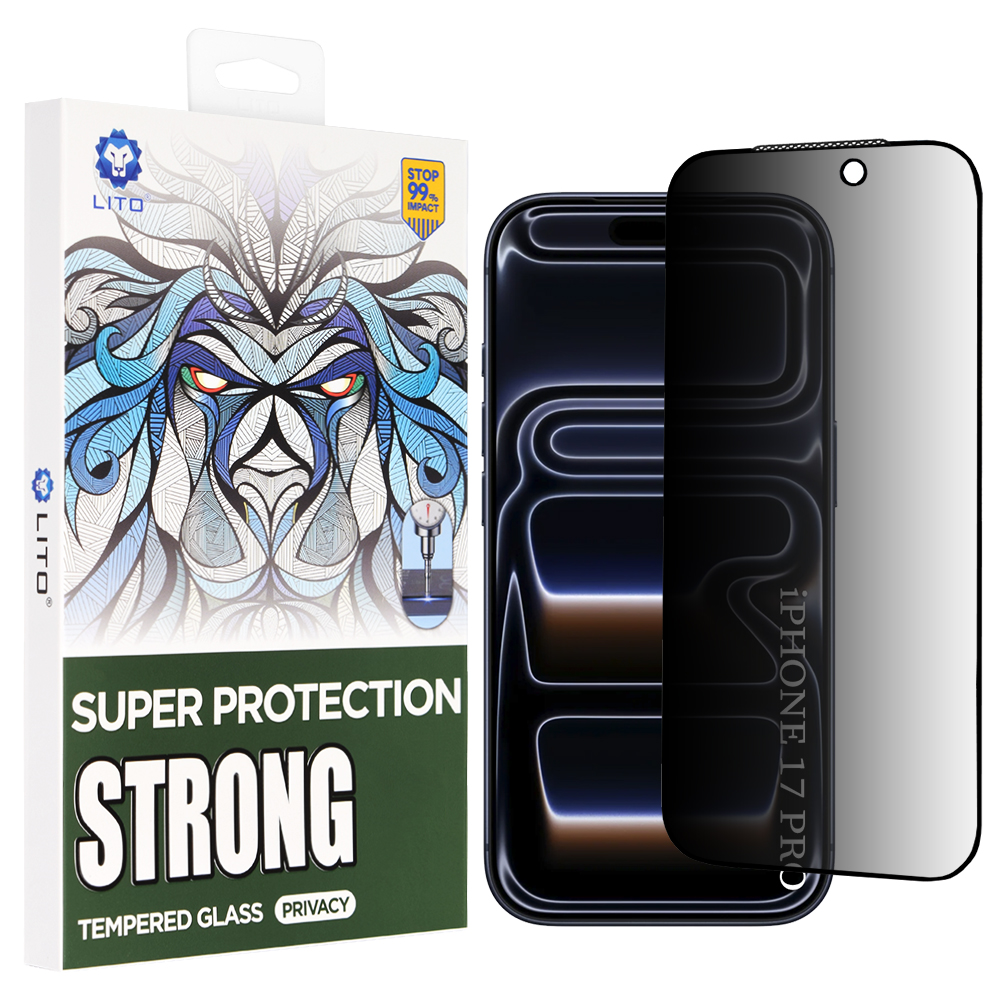 Калъф за iPhone 17 Pro - Lito D+ Max Max Strong Privacy - Черен