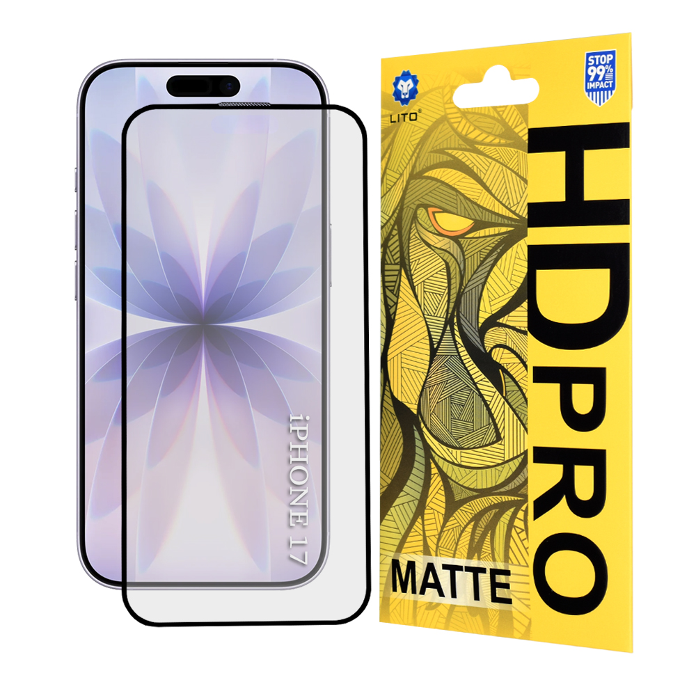 Калъф за iPhone 17 / iPhone 16 Pro - Lito HD Pro Matte - Черен