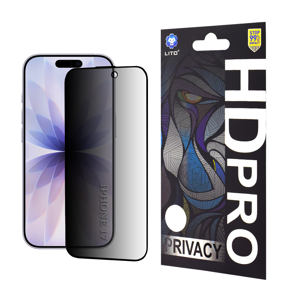 Калъф за iPhone 17 / iPhone 16 Pro - Lito HD Pro Privacy - Черен
