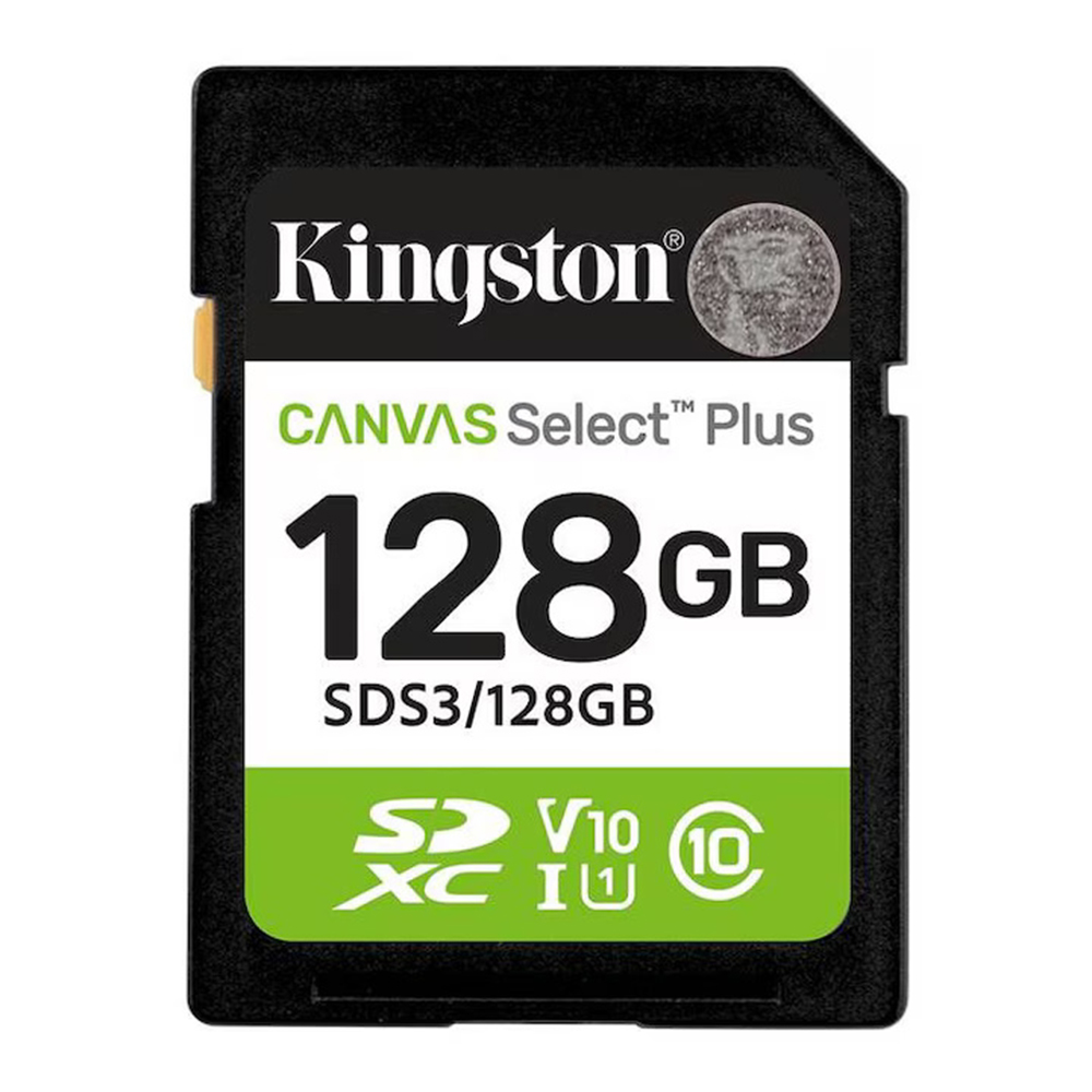 Карта с памет, 128GB - Kingston Canvas Select Plus (SDS3/128GB) - Черен