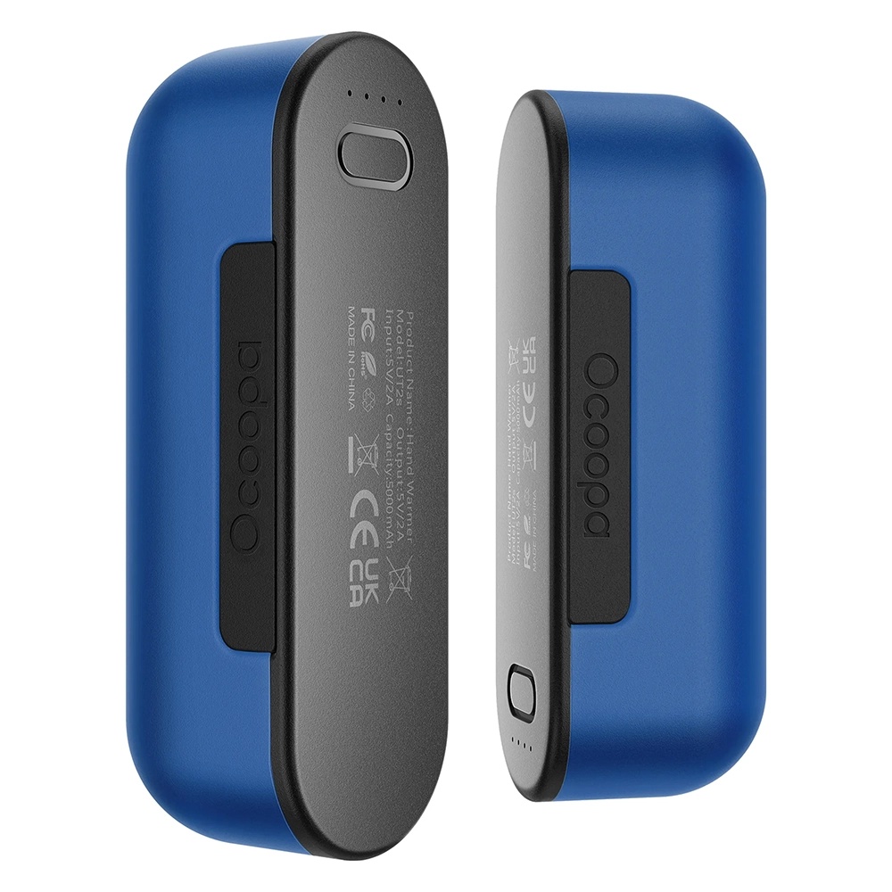 Нагревател за ръце с Power Bank, Type-C, електрически, магнитен дизайн, MagTwin, 2x 5000mAh - Ocoopa (UT2S-BU) - Син