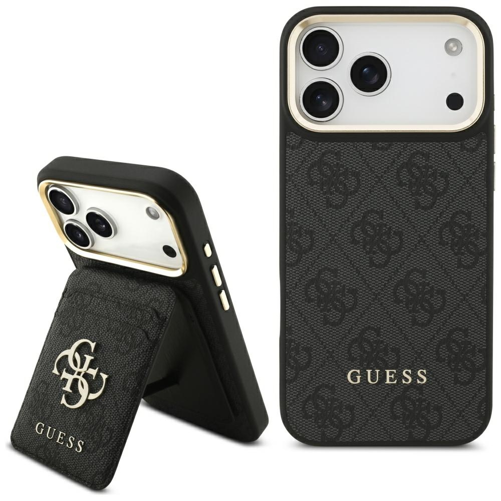 Калъф за iPhone 17 Pro - Guess Cardslot 4G MagSafe (GUBPHCP17LP4SM4MCK) - Черен