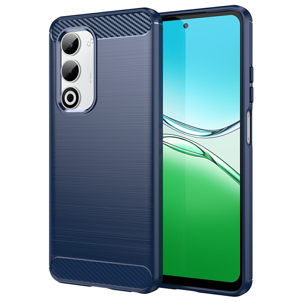 Калъф за Oppo A5 4G / A5 5G - Techsuit Carbon Silicone - Син