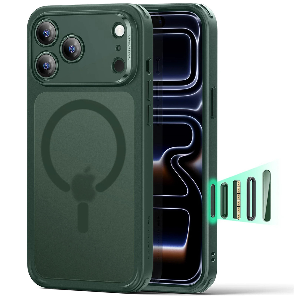 Калъф за iPhone 17 Pro Max - ESR Classic Classic Hybrid HaloLock - Frosted Зелен