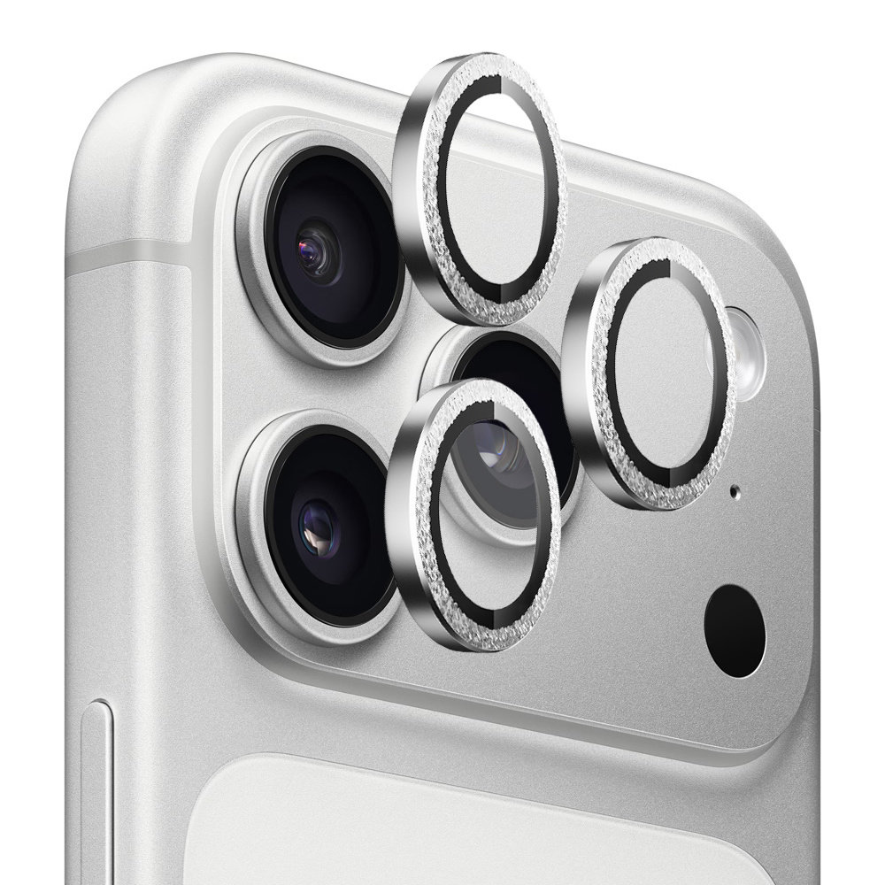 Калъф за iPhone 17 Pro / iPhone 17 Pro Max - Blueo Original Metal Frame Lens Glass - Сребрист Diamond