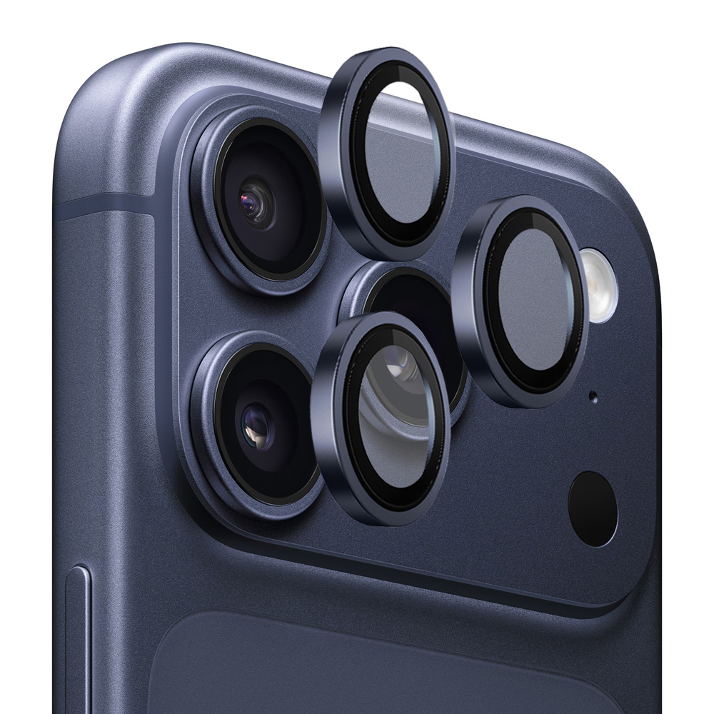 Калъф за iPhone 17 Pro / iPhone 17 Pro Max - Blueo Original Metal Frame Lens Glass - Тъмносин