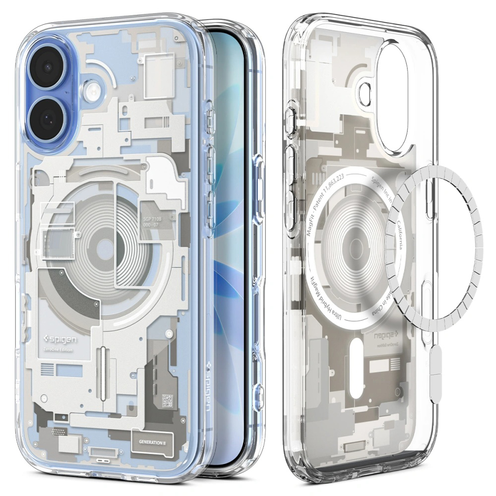 Калъф за iPhone 17 - Spigen Ultra Hybrid Zero One MagSafe (ACS10386) - Естествен титан