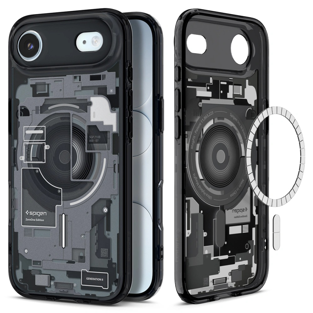 Калъф за iPhone 17 Air - Spigen Ultra Hybrid Zero One MagSafe (ACS10320) - Черен